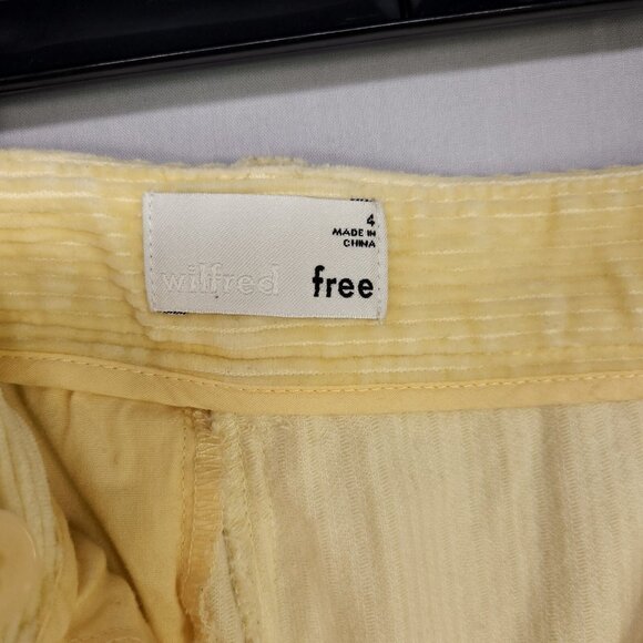 Aritzia Wilfred Free Lennox Pleated Pants Size 4 High Rise Corduroy Mom Baggy - Picture 11 of 15